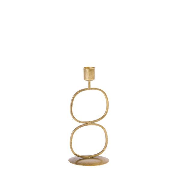 Brass Three Ring Candle Holder