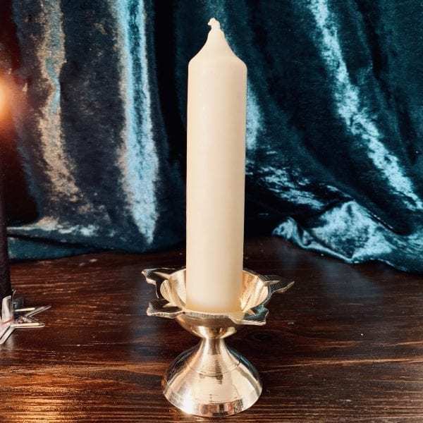 Brass Three Ring Candle Holder