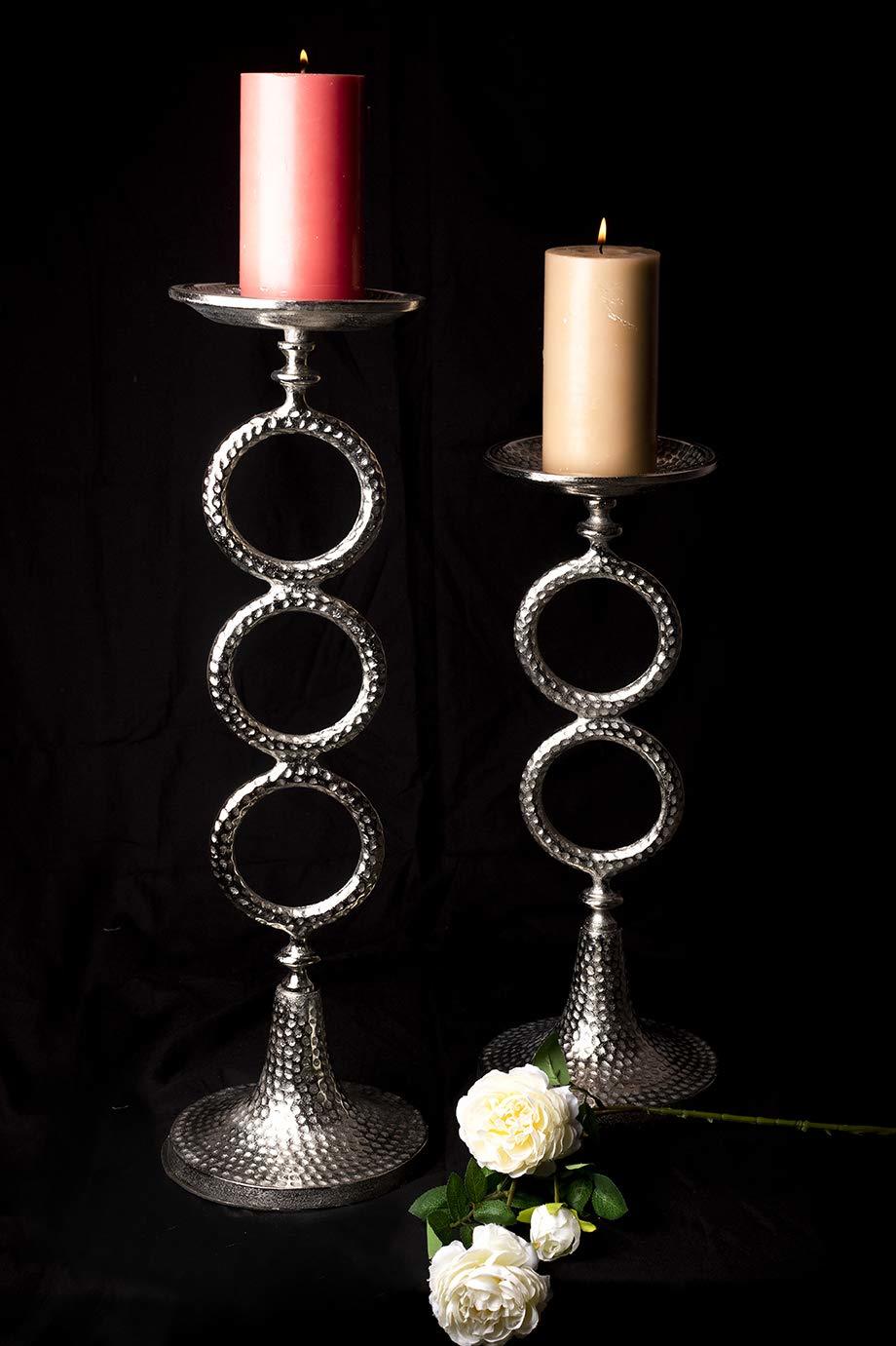Brass Ring Taper Candle Holder Set Of Four