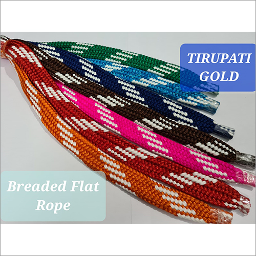 Flat Braided Rope - Durable Braided Design | Available In Red, Blue, Pink, Green, Black, And Yellow Colors, Lightweight, Strong And High Breaking-strength, Various Thickness Options