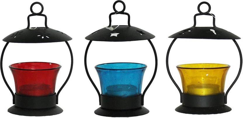 Gold Rim Candle Holder