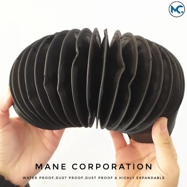 Fabric Bellow - Black, Size As Per Client | Max. Temp 150â°c, Protects From Abrasives And Liquids, Ideal For Hydraulic & Pneumatic Applications