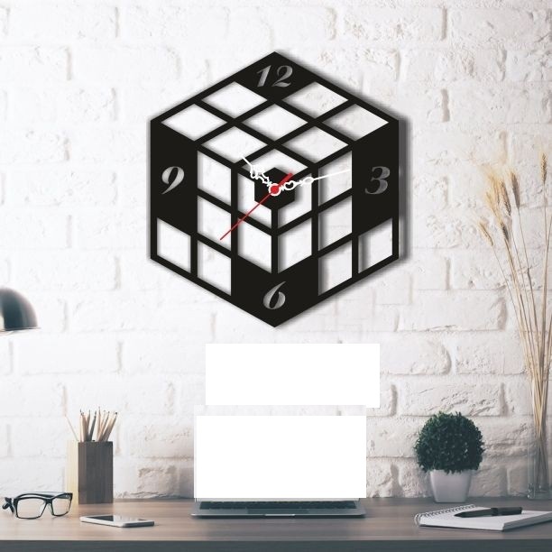 Home Decor Wall Clock - Gold & Black, 20 Inch Round Customizable Design, Charm & Fashion Style