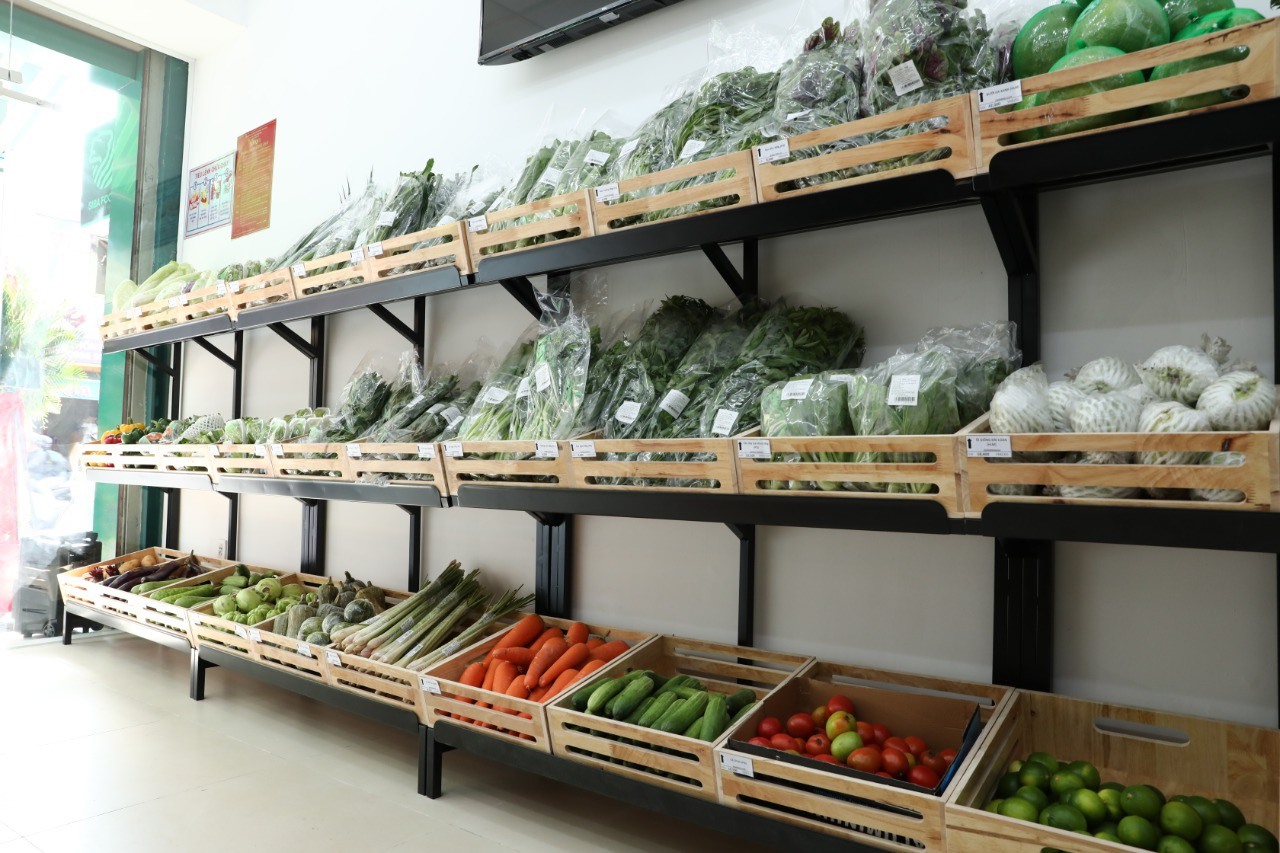 Powder Coating Fruit Vegetable Display Stand Store