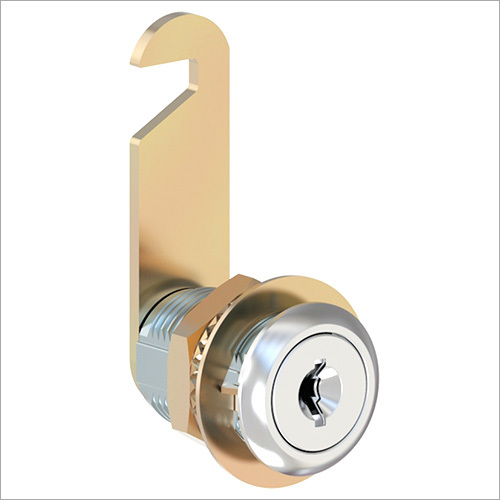 Cabinet Cam Lock - Zinc Alloy, Nickel Finish, Reversible Brass Keys, High Security Level | Versatile 6/10 Lever Options, 90/180 Degree Key Removable
