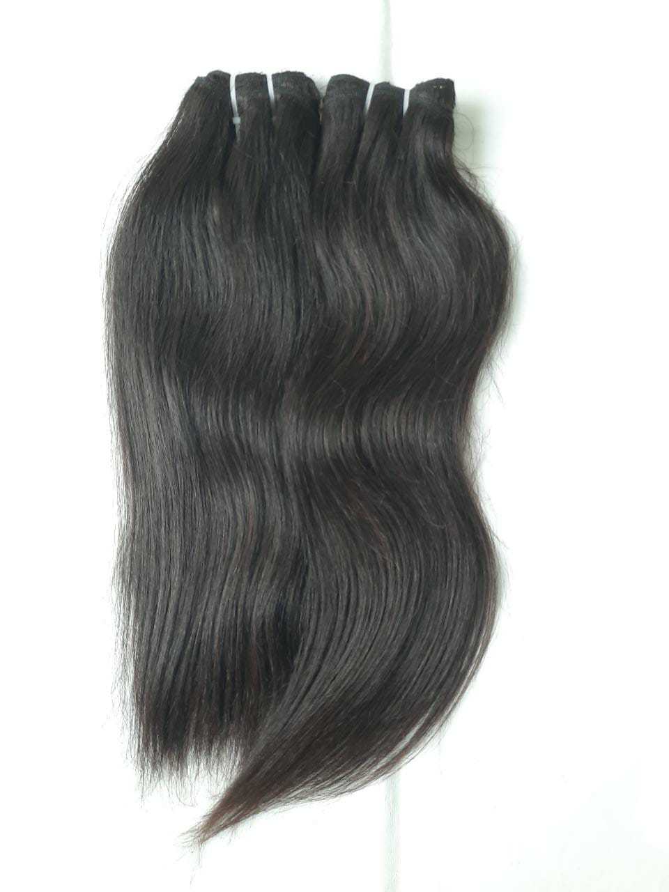 Natural Color Indian Temple Unprocessed Temple Hair