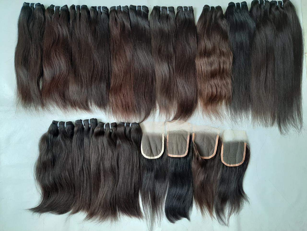 Natural Color Indian Temple Unprocessed Temple Hair