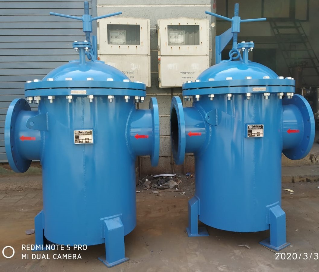 Suction Simplex Filter - Stainless Steel, 80cm Diameter X 88cm Height, Blue | Easy To Clean, Low Pressure Drop, 1 Micron To 6000 Micron Mesh Rating, High Dirt Load Capacity