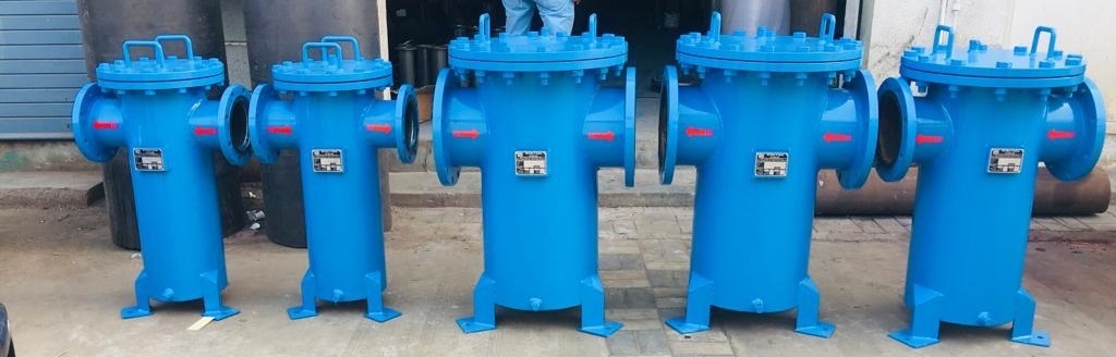 Suction Simplex Filter - Stainless Steel, 80cm Diameter X 88cm Height, Blue | Easy To Clean, Low Pressure Drop, 1 Micron To 6000 Micron Mesh Rating, High Dirt Load Capacity
