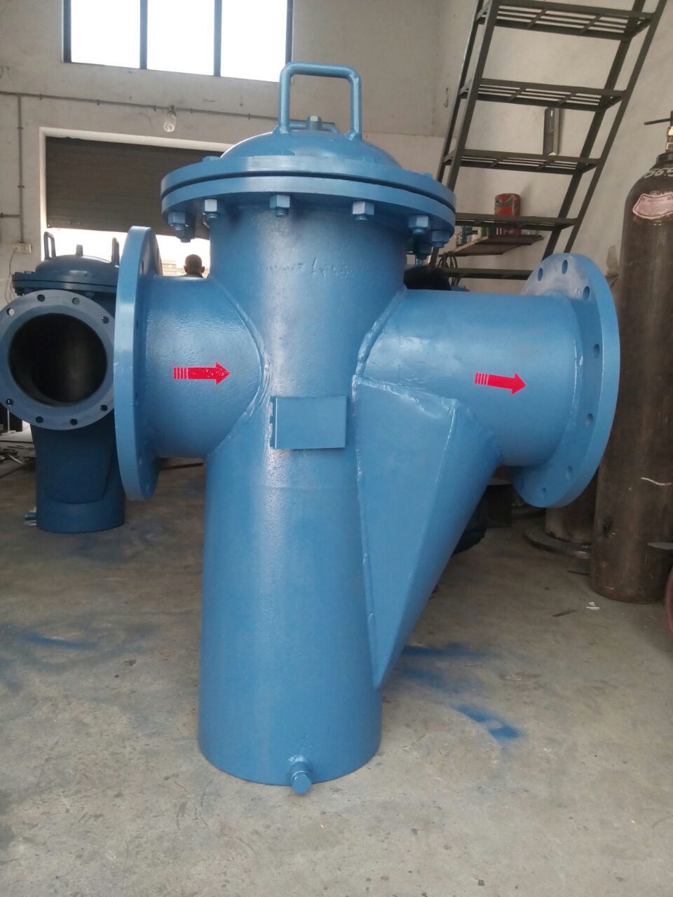 Suction Simplex Filter - Stainless Steel, 80cm Diameter X 88cm Height, Blue | Easy To Clean, Low Pressure Drop, 1 Micron To 6000 Micron Mesh Rating, High Dirt Load Capacity