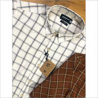 टवील क्रीम चेक्स शर्ट