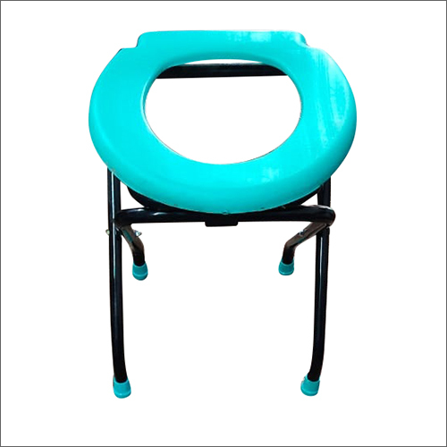 Hospital Commode Stool - Iron Material, Free Size, Orange Color | Heavy Duty Pvc Seat, Ss Polished Finish, Customized For Hospital Use
