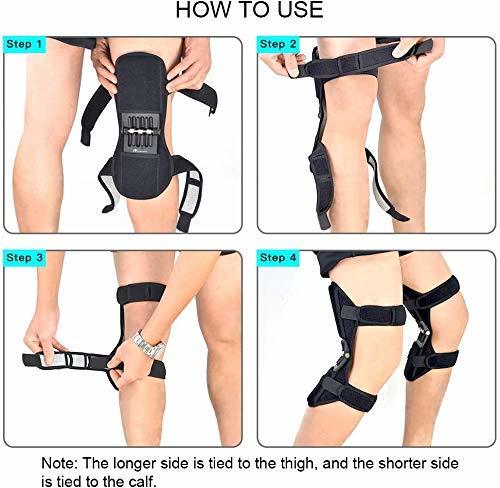 Knee Pad - Breathable Mesh, 31x10x10 Cm, Black | Power Lift Joint Support With Side Stabilizers & Silicone Pad For Active Lifestyles