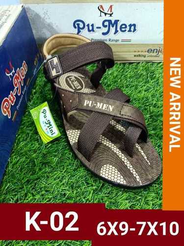 K Series - PU Outsole, Size 6x10 | Comfortable, Adjustable, Brown/Biege Color Suitable for All Seasons, Flat Heel for Men