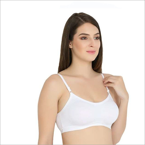 Plain Ladies White Sports Bra
