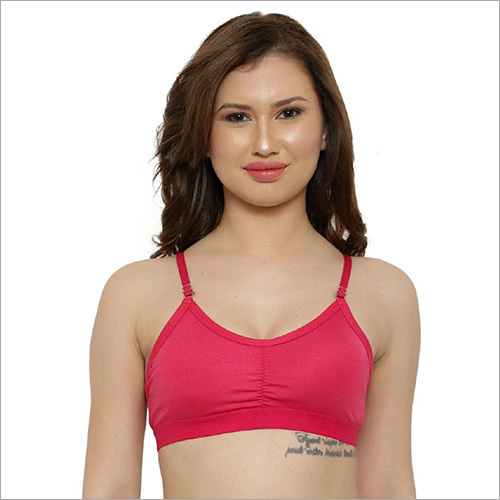 Pink Teenage Plain Beginners Bra