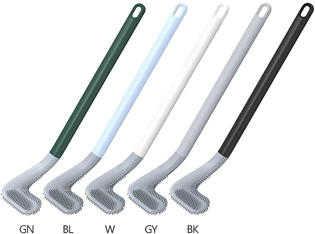 Golf Shape Silicone Cleaning Brush With Hook - High-quality Pp+tpr, 40x8x37 Cm, Multicolour | Ergonomic Non-slip Handle, Deep Corner Cleaning, Nail-free Wall Hang Design