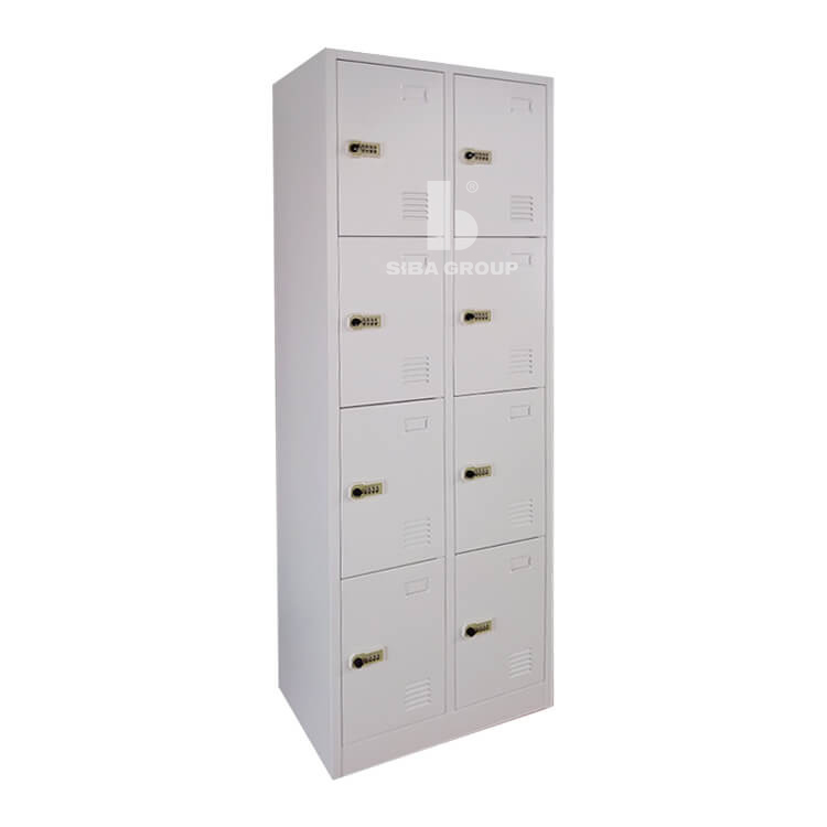 Powder Coating Hight Quality 8 Door Storage File Cabinet Key Lock Locker Metal Smart Supermarket Gym School Office Factory