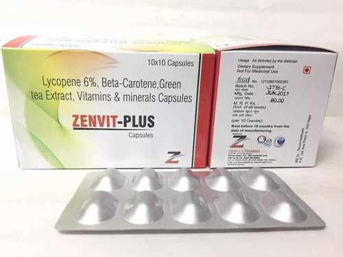 लाइकोपीन 6% + बीटा कैरोटीन + ग्रीन टी का सत्त + विटामिन + खनिज