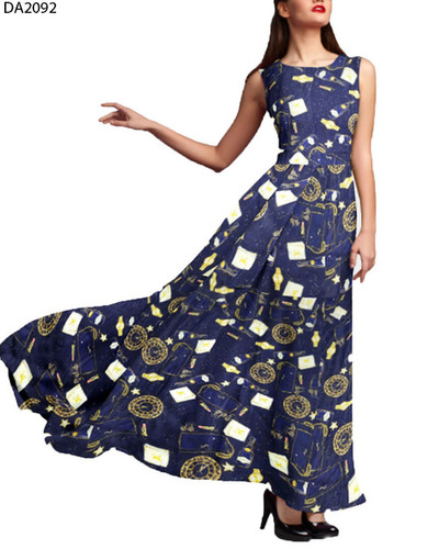 खादी रेयॉन फ़ैब्रिक पर वॉशेबल सुंदर डिजिटल प्रिंट