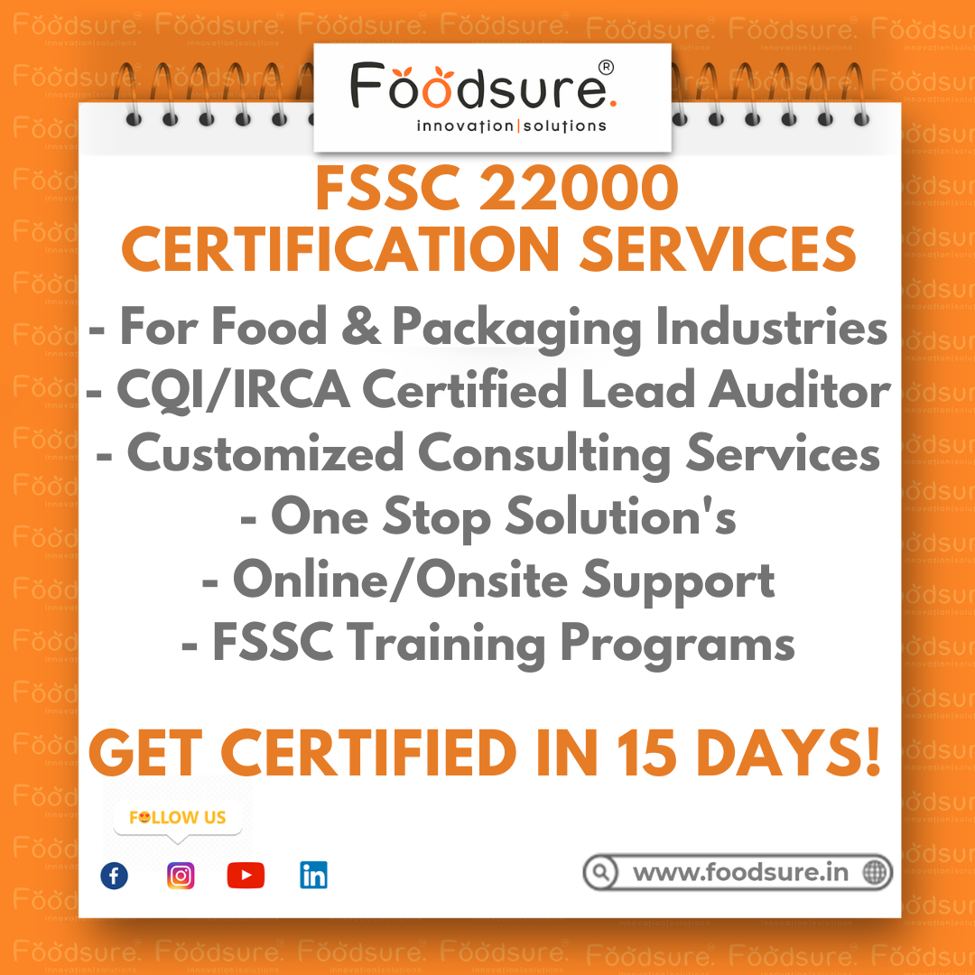 Fssc 22000 Certification Services - Comprehensive Quality Assurance Solutions | Risk Management, Compliance Certification, Expert Consultation