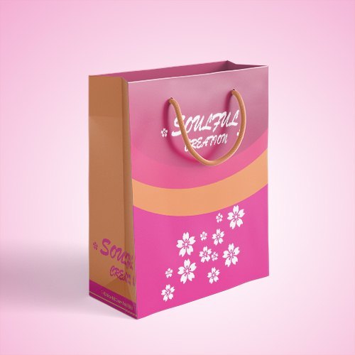 Paper Carry Bags - Glossy Paper, Standard Size, Multicolor | Durable, Recyclable, Laminated, Rectangular With Handles