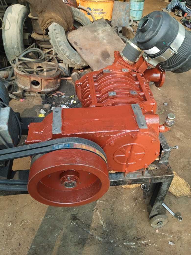 Air Cooled Compressor - 5 Hp 220 Volt 1.9 Kg/cm Pressure | New Cast Iron Construction 8.5 M/min Airflow