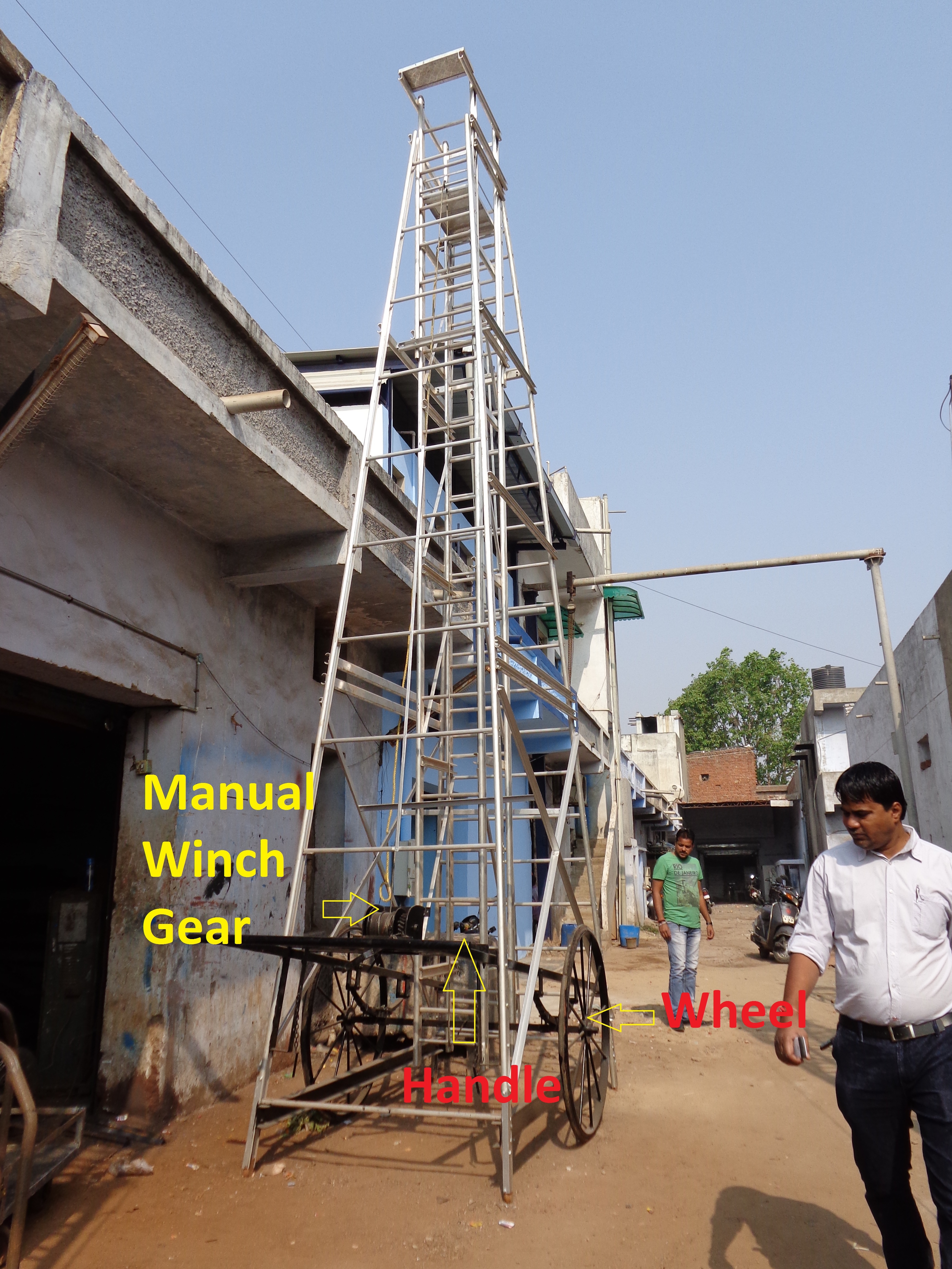 Aluminium Square Type Tower Ladder Size: 8-50 Feet