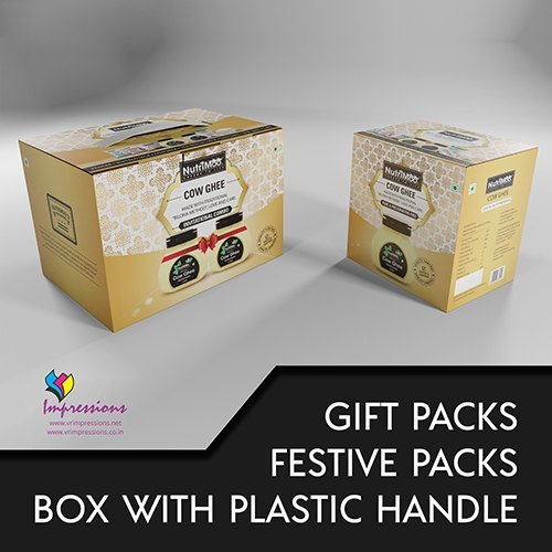 Gift Pack Boxes - Paper Material, Customised Size, Pink Color | Offset Printing, Embossing & Foiling Finishing For Festive Gift Packaging