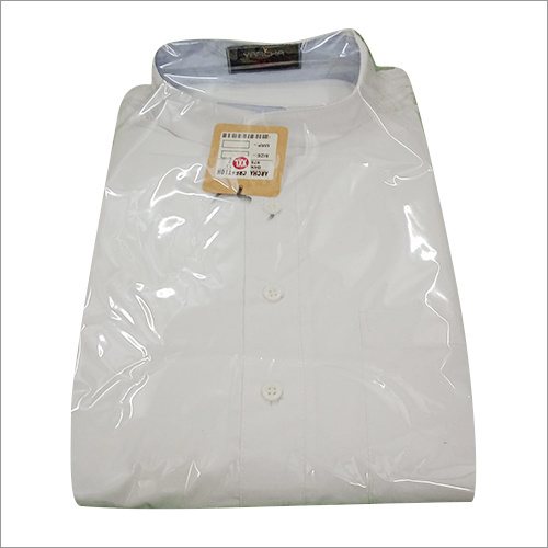 Mens Plain White Kurta - Cotton Fabric, Long Sleeves, Casual Wear | Washable, Suitable for All Seasons, Plain Pattern