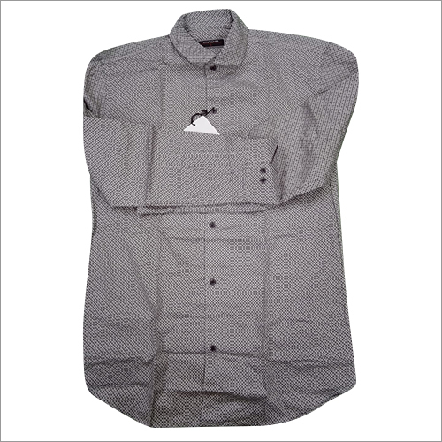 स्प्रिंग मेन्स ग्रे प्लेन शर्ट