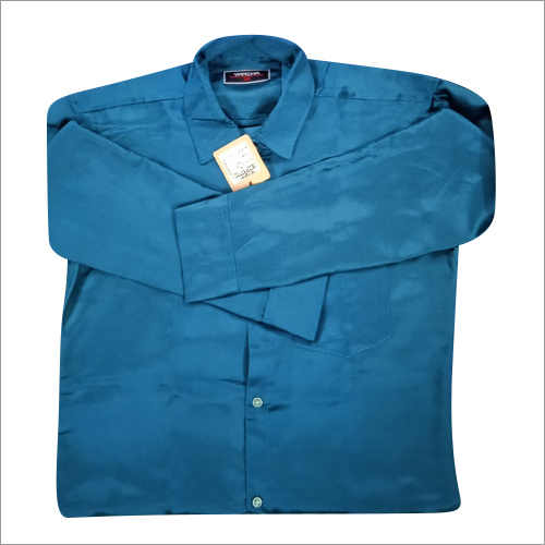 स्प्रिंग मेन्स ब्लू प्लेन शर्ट