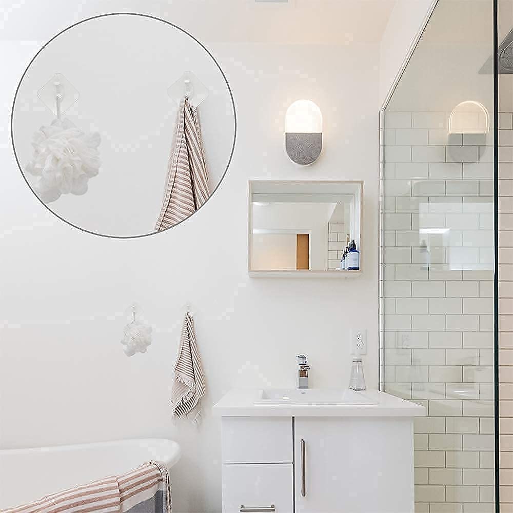 1 Hook Sticker - Plastic, Rectangular | Waterproof & Moisture-proof, Stylish Inverted S Shape, Ultra Strong Adhesion, Quick Installation