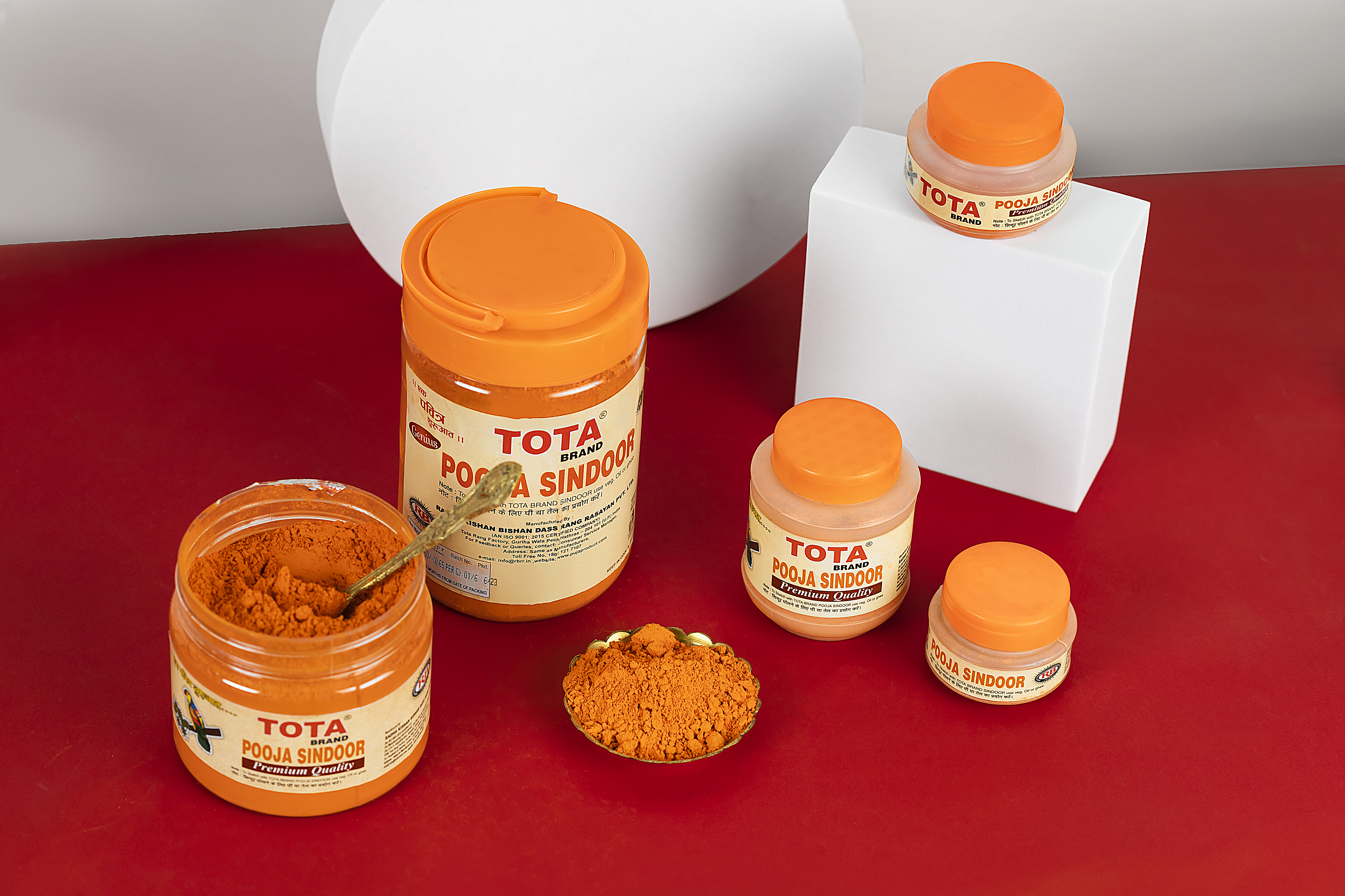 Tota Puja Sindoor - 100g Eco-Friendly Orange Powder | Non-Toxic, Skin-Safe Hindu Ritual Color