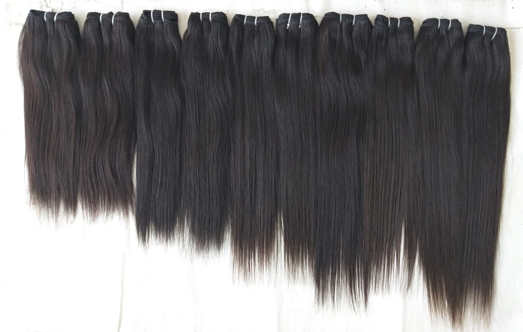 Black Raw Unprocessed Temple Straight Hair