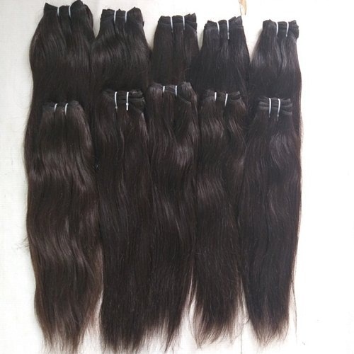 Black Raw Unprocessed Temple Straight Hair