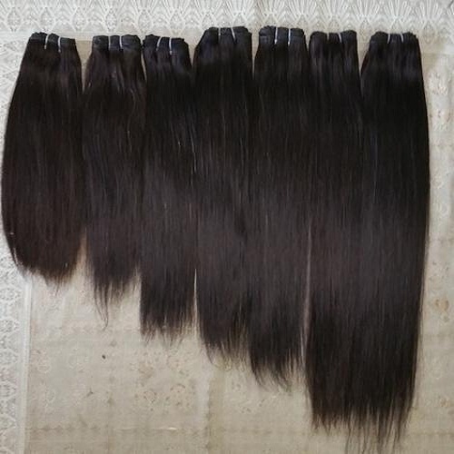 Black Raw Unprocessed Temple Straight Hair