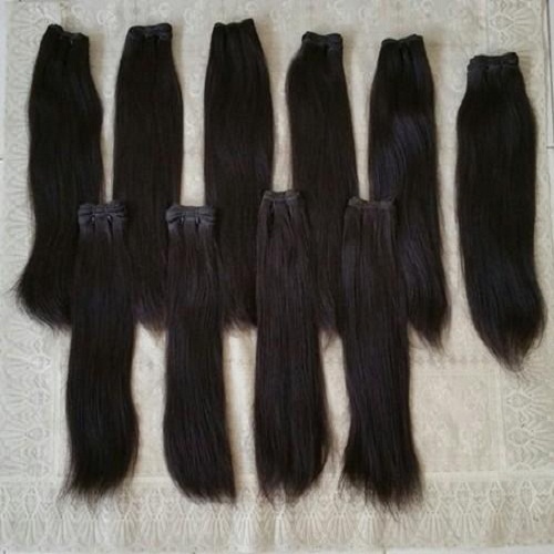 Black Raw Unprocessed Temple Straight Hair