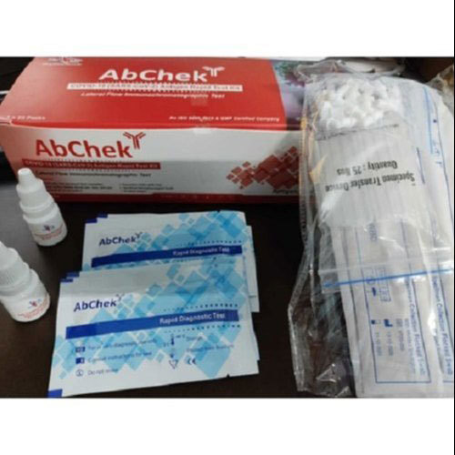 Covid-19 Rapid Test Kit - Plastic, Lightweight, Red and White Box with Blue Test Components | High Accuracy Antigen Detection for SARS-CoV-2, Manual Use