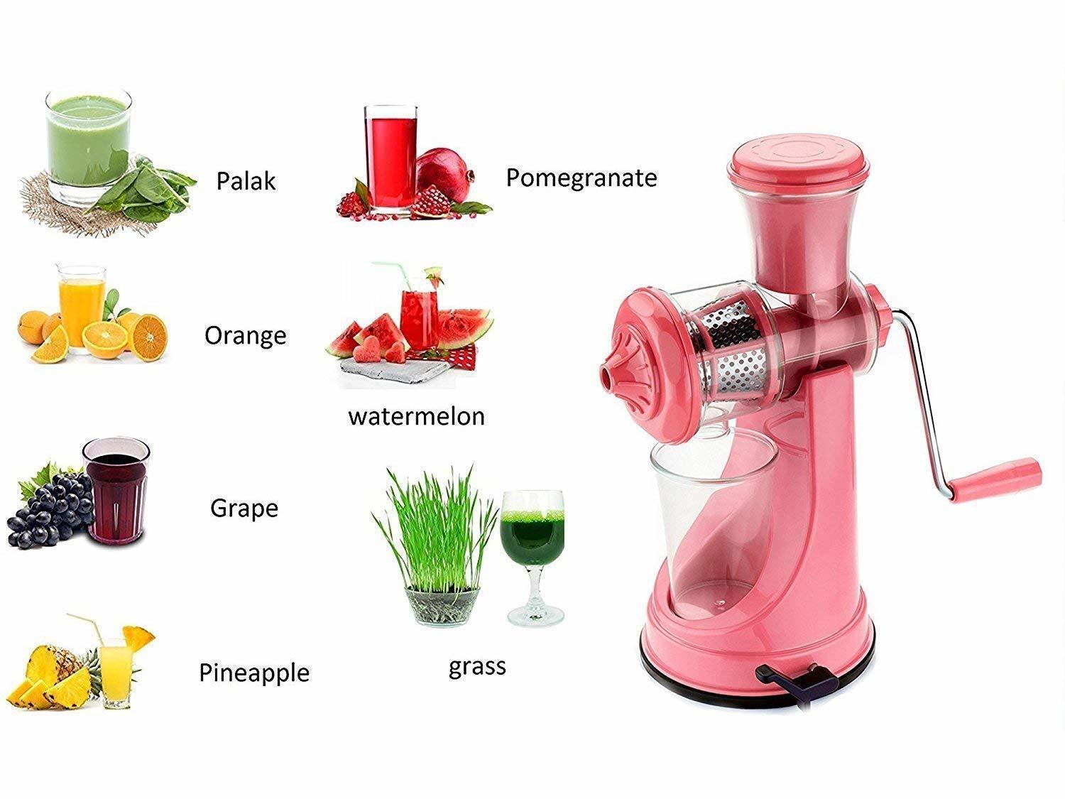 Hand Fruit Juicer - Impact-resistant Bpa-free Plastic, 14x12x12 Cm, Multi Color | Manual Operation, Detachable Parts, Easy To Clean, Portable Design