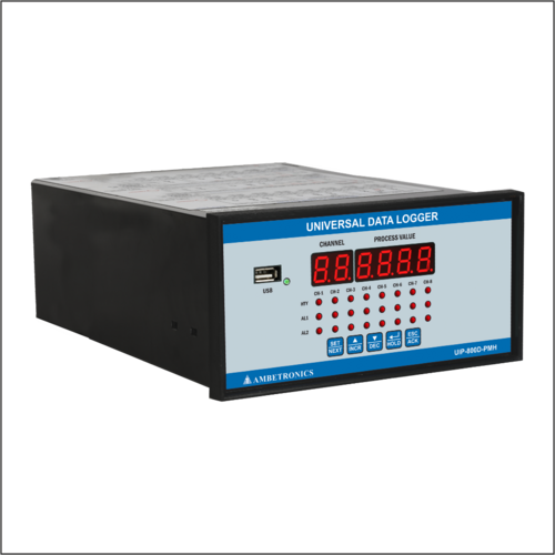 Universal Data Logger 1600D - MS Material, LED Display, White and Black Color | Multiple Input Support, Data Visualization, Cloud Storage