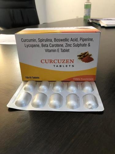 Tablets Curcumin Spirullina  Boswellic Acid Piperine Lycopene ,Beta Carotene Zinc  Sulphate Vitamin E