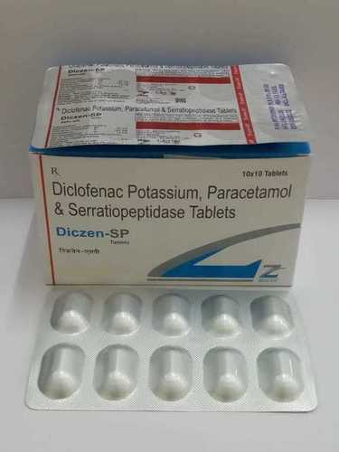 Tablets Diclofenac Potassium 50 Mg Paracetamol 325 Mg Serratiopeptidase 15 Mg