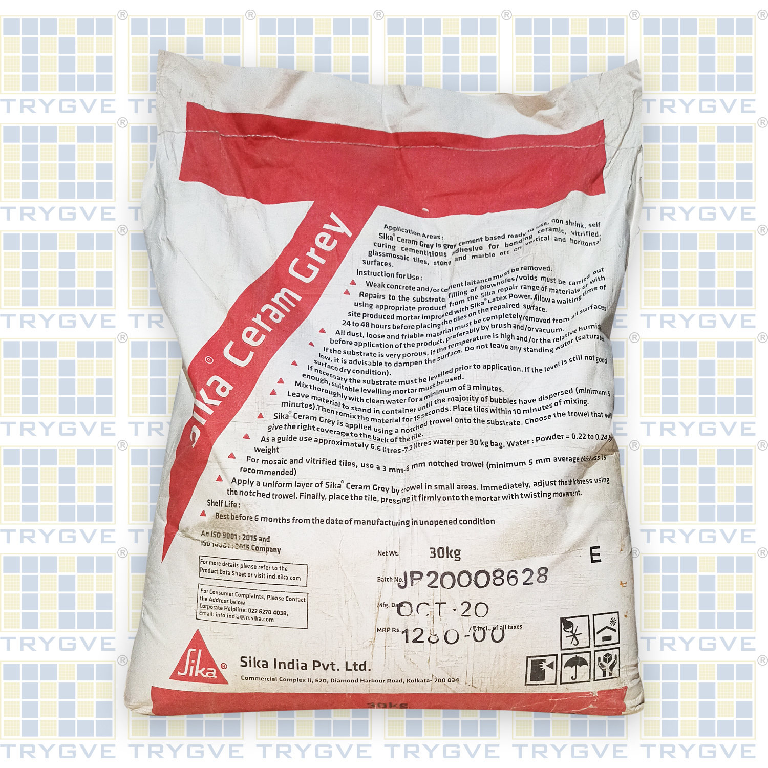 Sika Ceram Grey 30 Kg Waterproof Chemicals Grade: Industrial Grade
