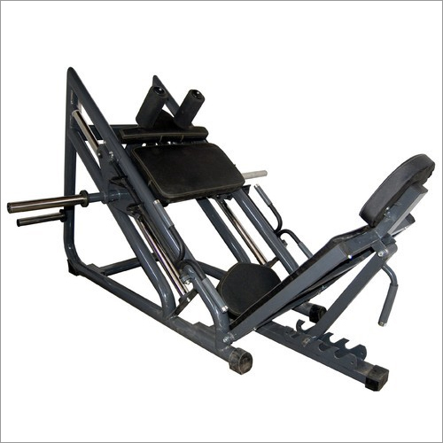 45 Degree Leg Press Hack Squat Machine - PU Coated Adjustable Seat, Mild Steel Frame | Commercial Use, Muscle Gain Function, Manual Operation