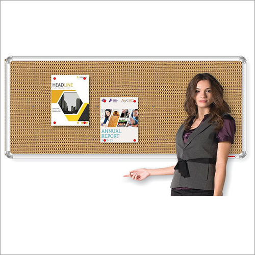 Astra Mini Check Fabric Notice Board