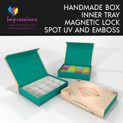 Handmade Rigid Box With Magnetic Lock And Inner Tray