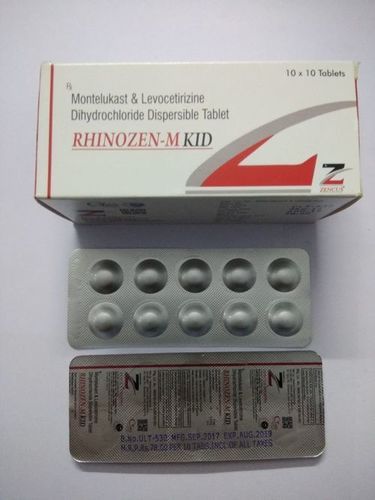 Tablets Montelukast 4mg Levocetirizine Dihydrochloride 2.5mg