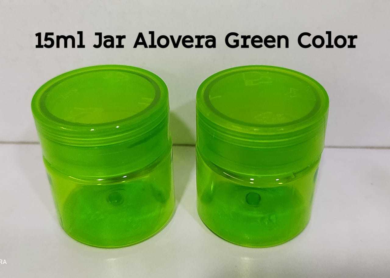 Pet 15ml Alovera Green Jar