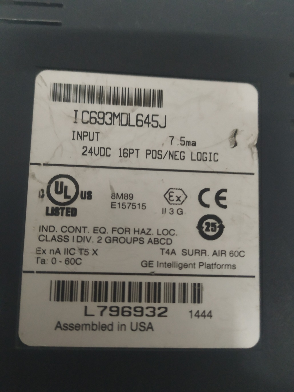 Ge Fanuc 90-30 Module Ic693mdl645j